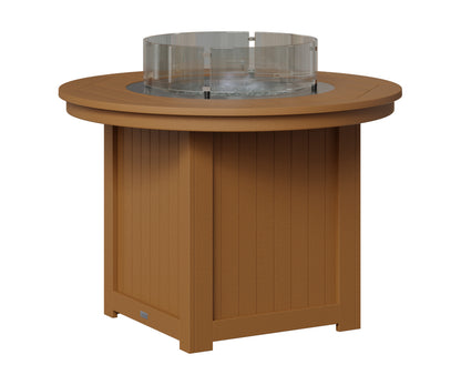 Berlin Gardens Donoma 44" Round Fire Table Dining in Cedar