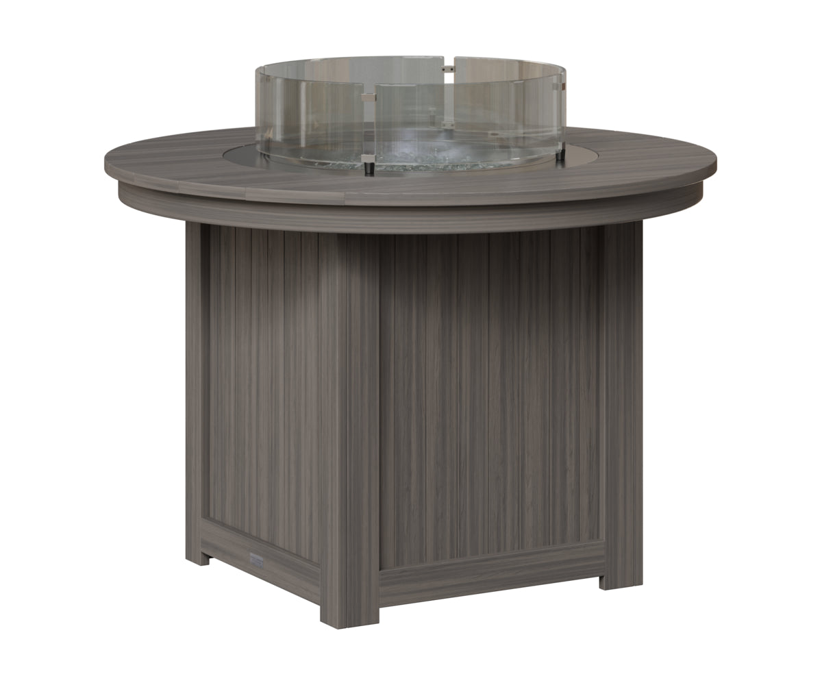 Berlin Gardens Donoma 44" Round Fire Table Dining in Coastal Gray