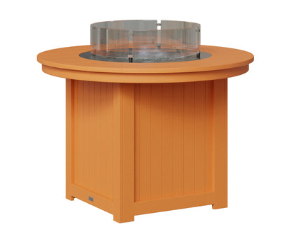 Berlin Gardens Donoma 44" Round Fire Table Dining in Mango Orange