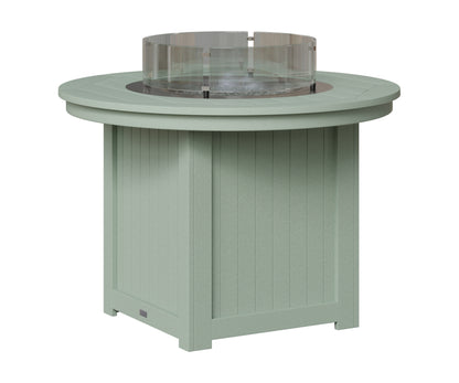 Berlin Gardens Donoma 44" Round Fire Table Dining in Sea Foam