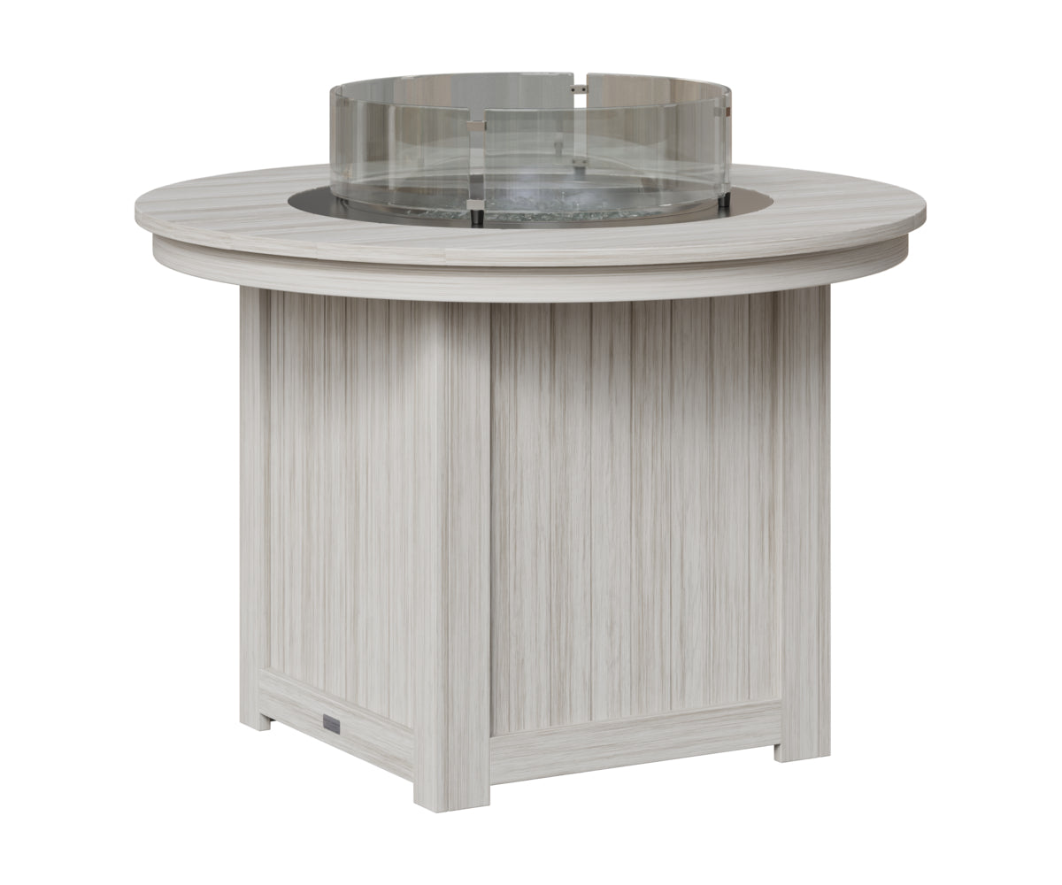 Berlin Gardens Donoma 44" Round Fire Table Dining in Seashell
