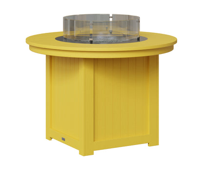 Berlin Gardens Donoma 44" Round Fire Table Dining in Sunburst Yellow