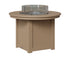 Berlin Gardens Donoma 44" Round Fire Table Dining in Weatherwood