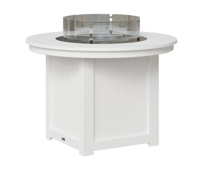 Berlin Gardens Donoma 44" Round Fire Table Dining in White