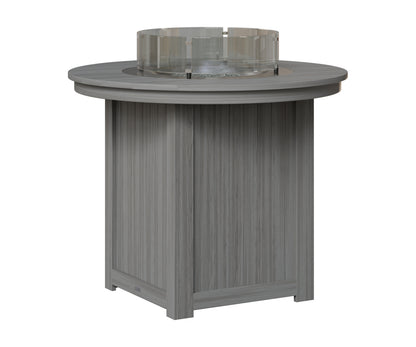 Berlin Gardens Donoma 44" Round Fire Table Counter in Driftwood Gray