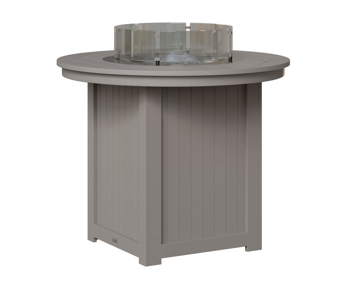 Berlin Gardens Donoma 44" Round Fire Table Counter in Light Gray
