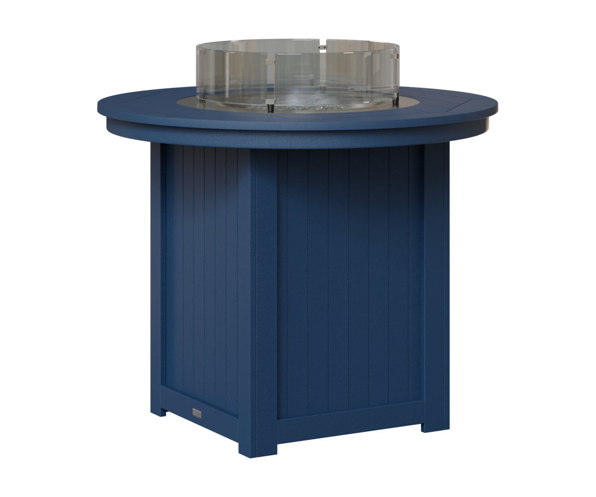 Berlin Gardens Donoma 44" Round Fire Table Counter in Navy Blue