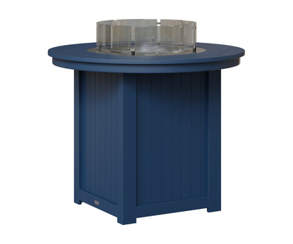 Berlin Gardens Donoma 44" Round Fire Table Counter in Navy Blue