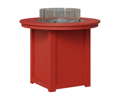 Berlin Gardens Donoma 44" Round Fire Table Counter in Scarlet Red