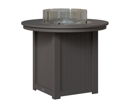 Berlin Gardens Donoma 44" Round Fire Table Counter in Smoke Gray