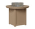 Berlin Gardens Donoma 44" Round Fire Table Counter in Weatherwood