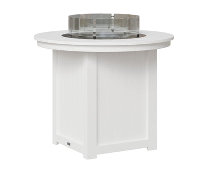 Berlin Gardens Donoma 44" Round Fire Table Counter in White