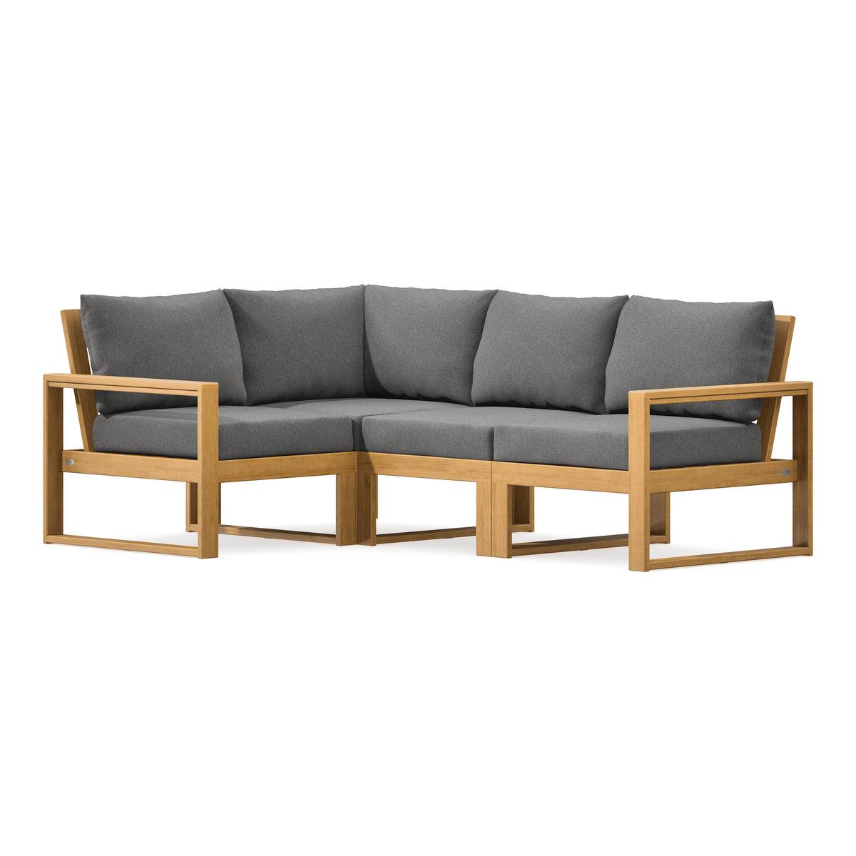 POLYWOOD EDGE 4-Piece Modular Deep Seating Set in Natural