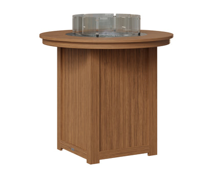 Berlin Gardens Donoma 44" Round Fire Table Bar in Antique Mahogany