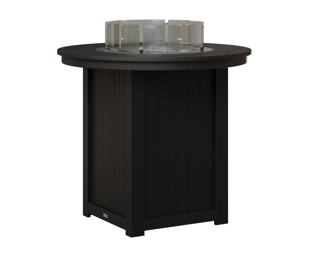 Berlin Gardens Donoma 44" Round Fire Table Bar in Black