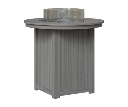 Berlin Gardens Donoma 44" Round Fire Table Bar in Driftwood Gray