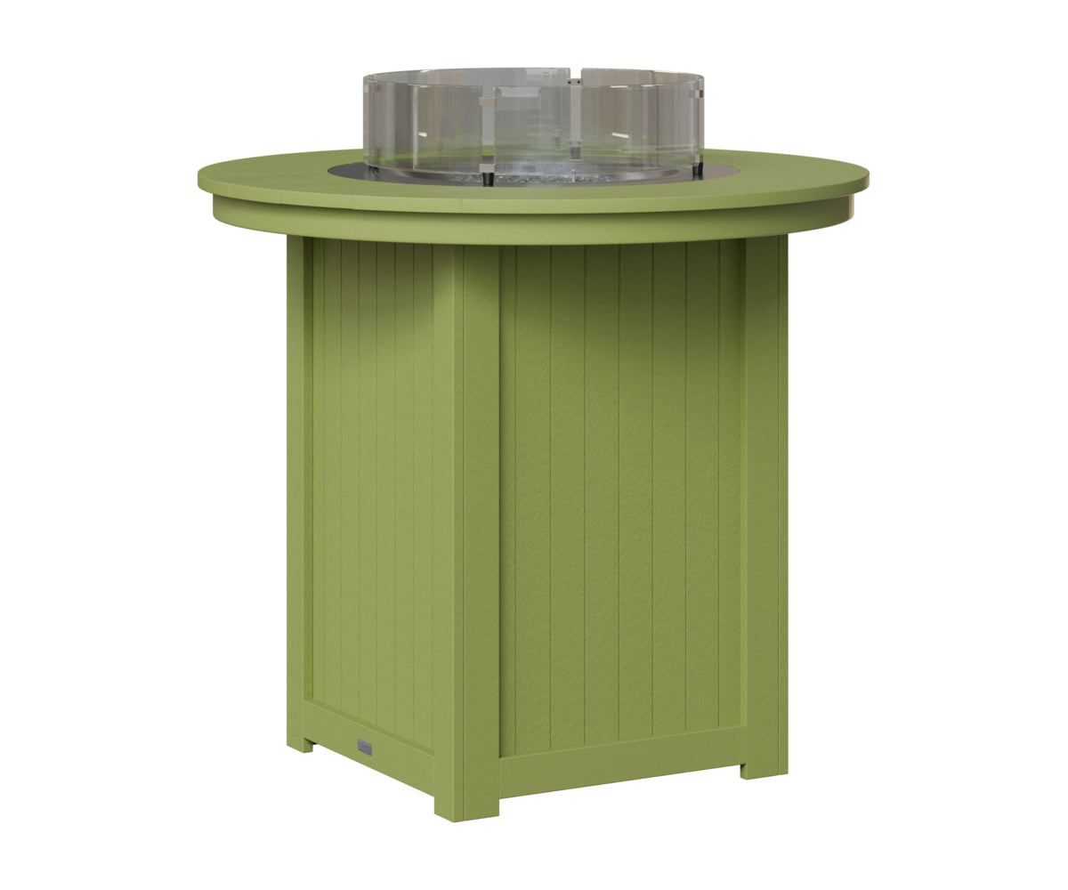 Berlin Gardens Donoma 44" Round Fire Table Bar in Kiwi Green