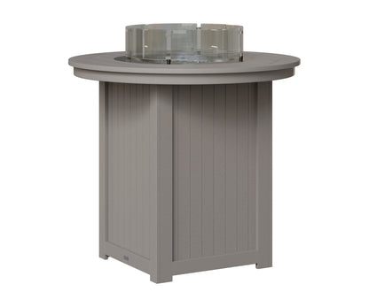 Berlin Gardens Donoma 44" Round Fire Table Bar in Light Gray