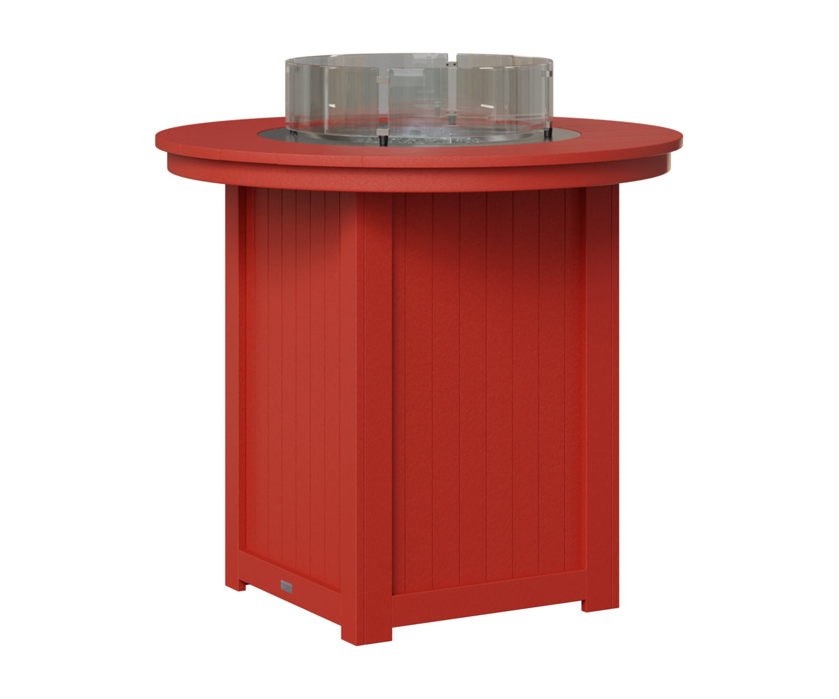 Berlin Gardens Donoma 44" Round Fire Table Bar in Scarlet Red