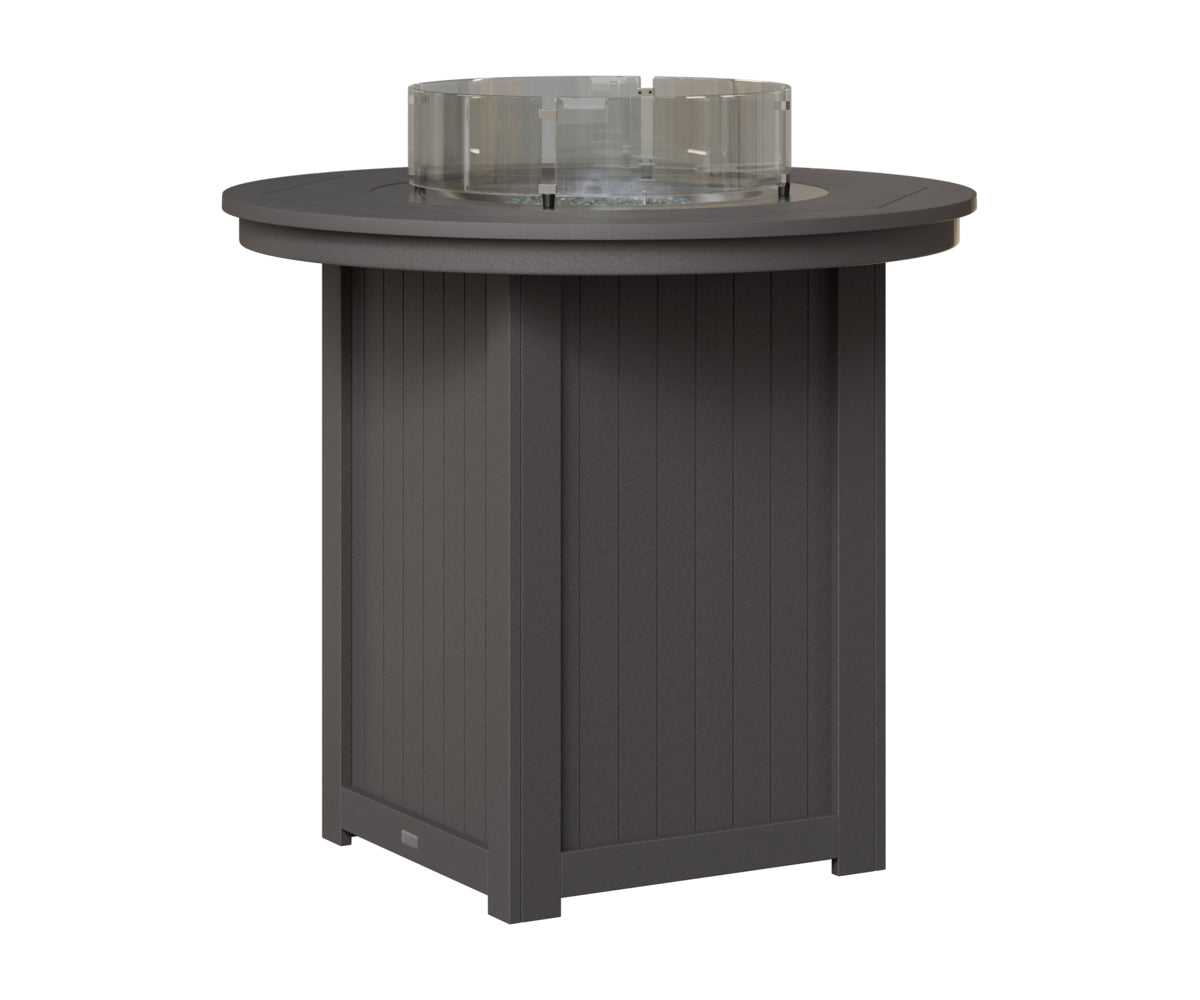 Berlin Gardens Donoma 44" Round Fire Table Bar in Smoke Gray