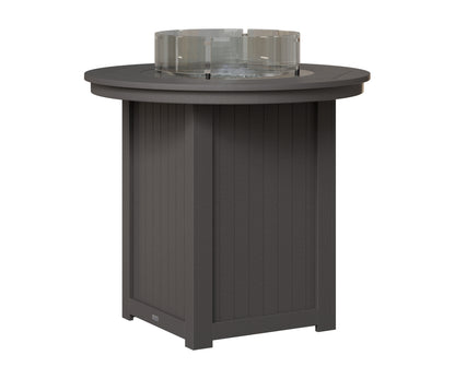 Berlin Gardens Donoma 44" Round Fire Table Bar in Smoke Gray