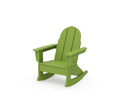 POLYWOOD Kids Vineyard Adirondack Rocking Chair in Lime