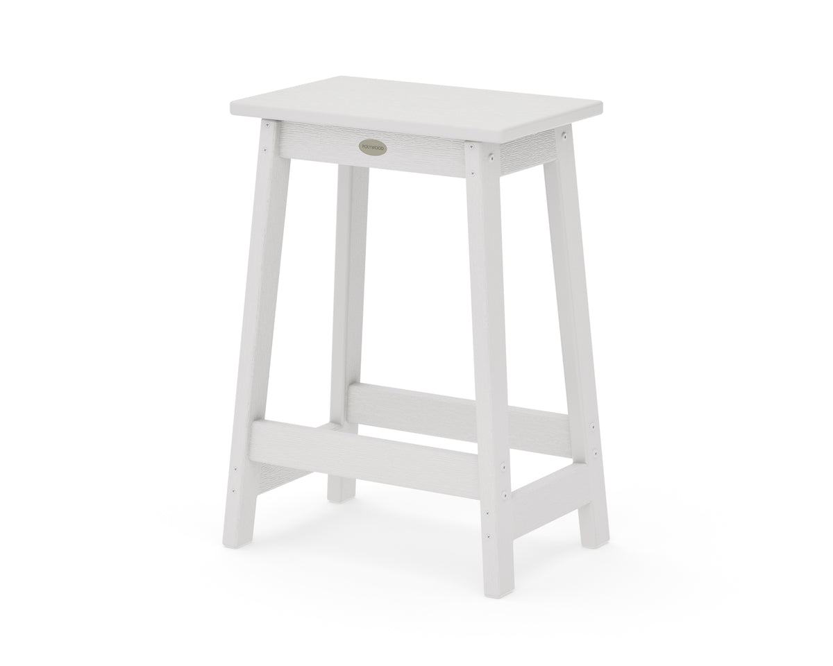 POLYWOOD Modern Studio Counter Stool in Vintage White