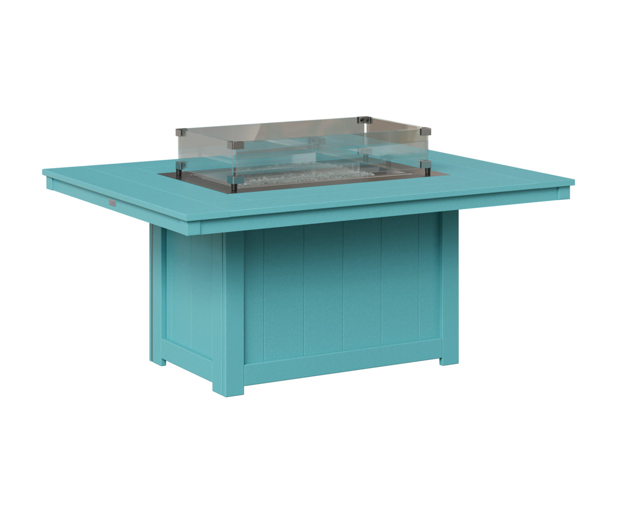 Berlin Gardens Donoma 42" x 54" Rectangular Fire Pit in Aruba Blue