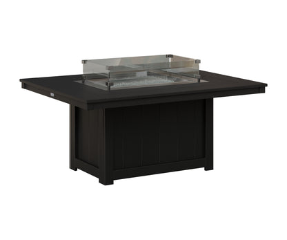 Berlin Gardens Donoma 42" x 54" Rectangular Fire Pit in Black