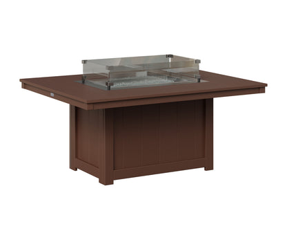 Berlin Gardens Donoma 42" x 54" Rectangular Fire Pit in Chocolate Brown