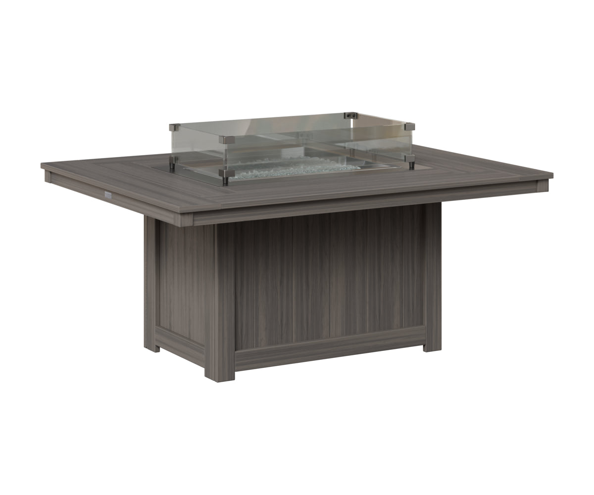 Berlin Gardens Donoma 42" x 54" Rectangular Fire Pit in Coastal Gray