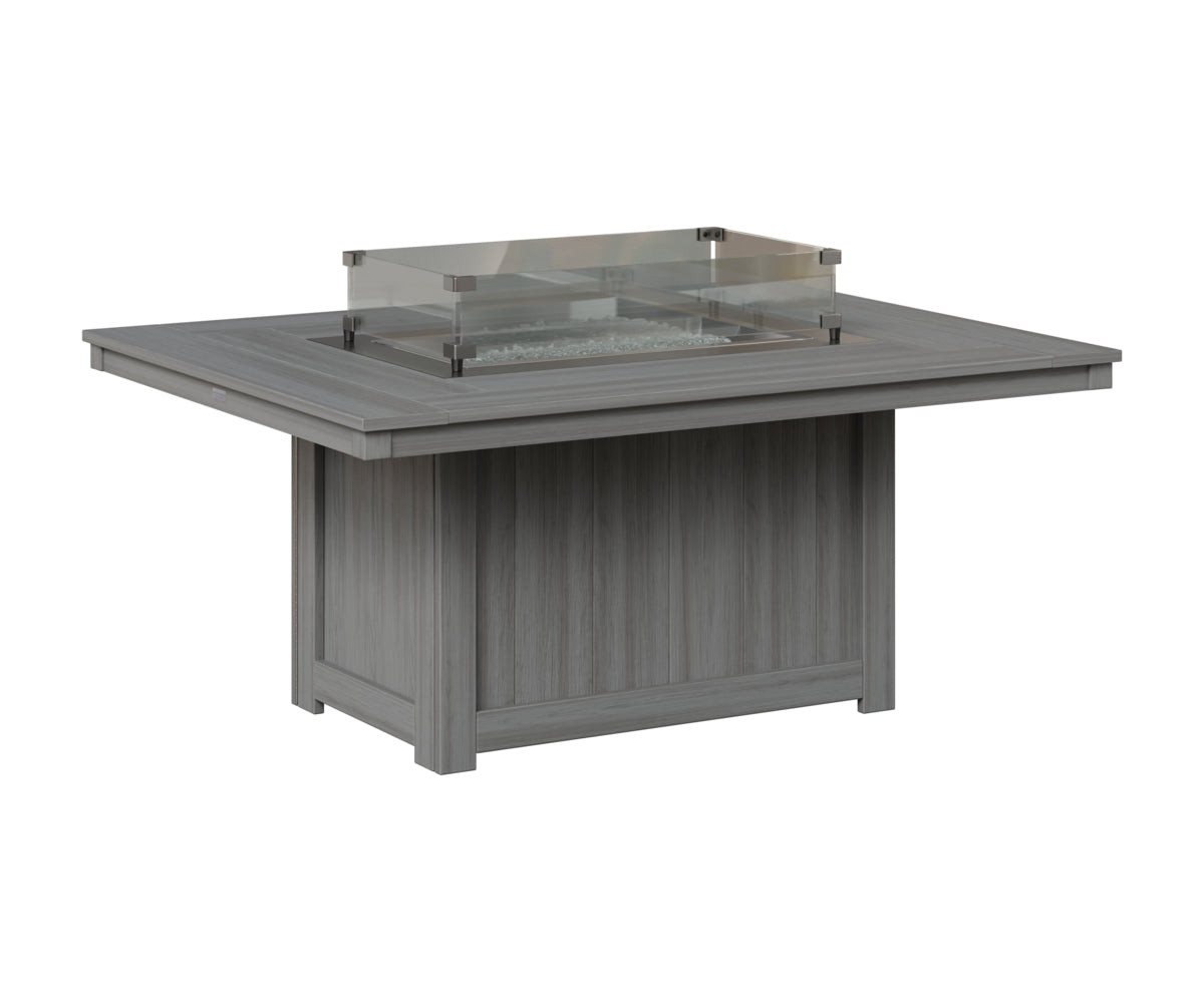Berlin Gardens Donoma 42" x 54" Rectangular Fire Pit in Driftwood Gray