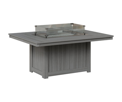 Berlin Gardens Donoma 42" x 54" Rectangular Fire Pit in Driftwood Gray