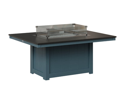 Berlin Gardens Donoma 42" x 54" Rectangular Fire Pit in Slate, Hammered Black top