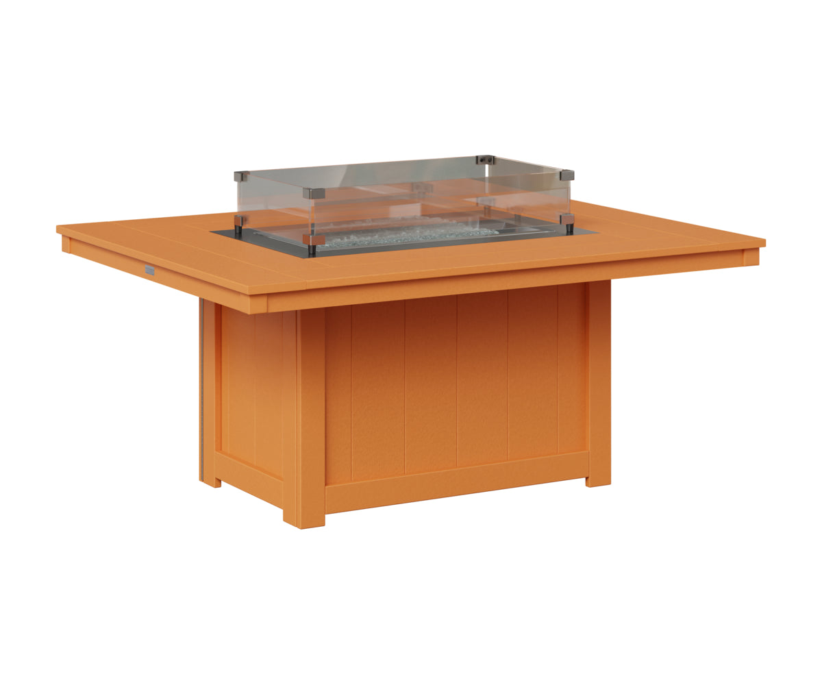 Berlin Gardens Donoma 42" x 54" Rectangular Fire Pit in Mango Orange
