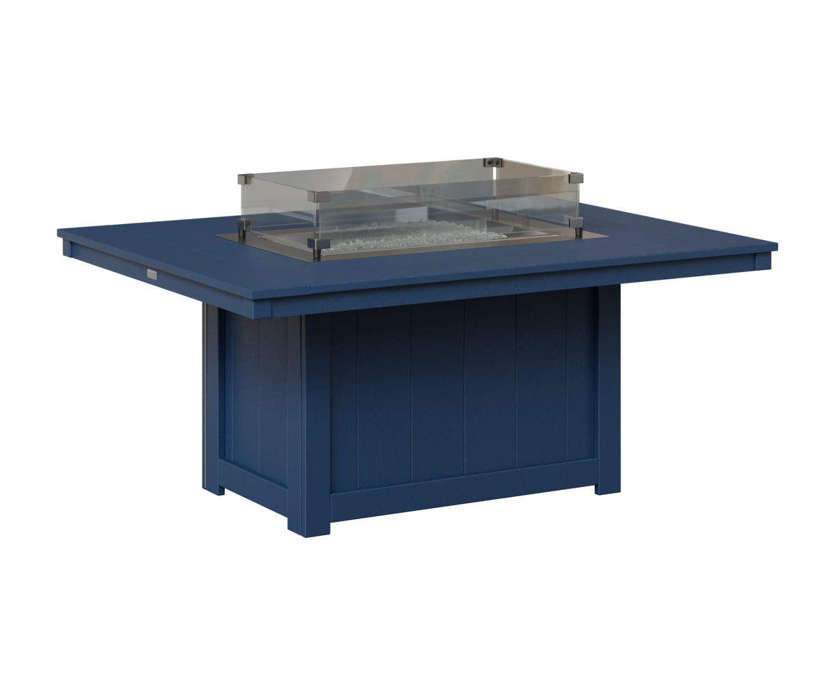 Berlin Gardens Donoma 42" x 54" Rectangular Fire Pit in Navy Blue