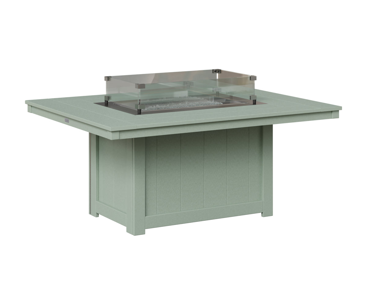 Berlin Gardens Donoma 42" x 54" Rectangular Fire Pit in Sea Foam