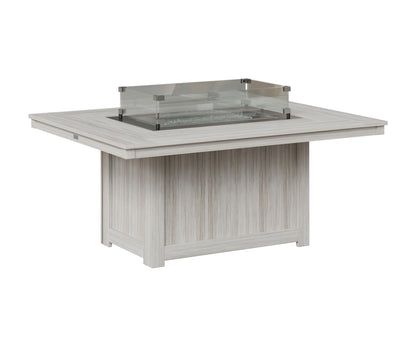 Berlin Gardens Donoma 42" x 54" Rectangular Fire Pit in Seashell