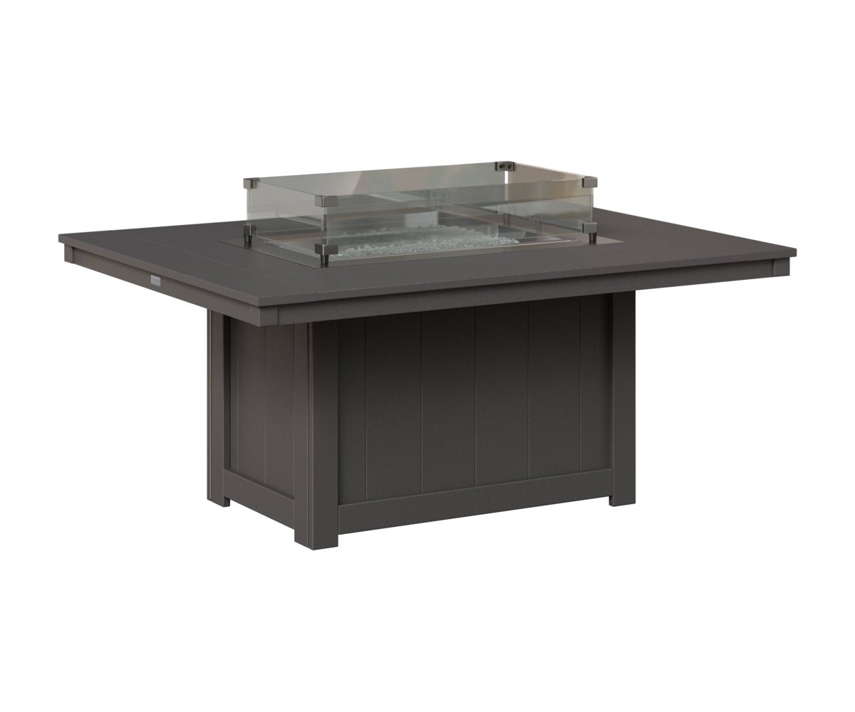 Berlin Gardens Donoma 42" x 54" Rectangular Fire Pit in Smoke Gray
