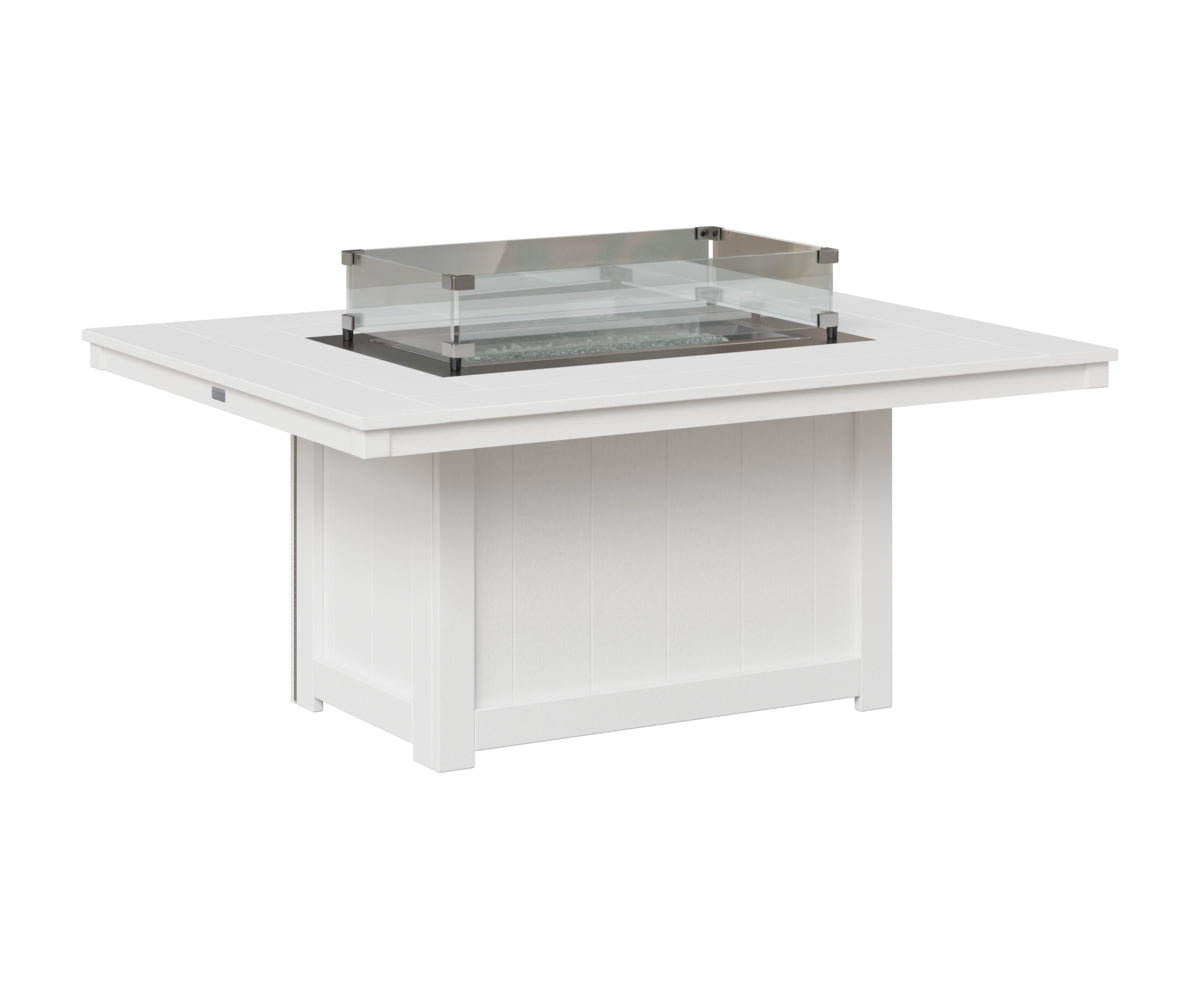 Berlin Gardens Donoma 42" x 54" Rectangular Fire Pit in White
