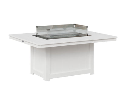 Berlin Gardens Donoma 42" x 54" Rectangular Fire Pit in White