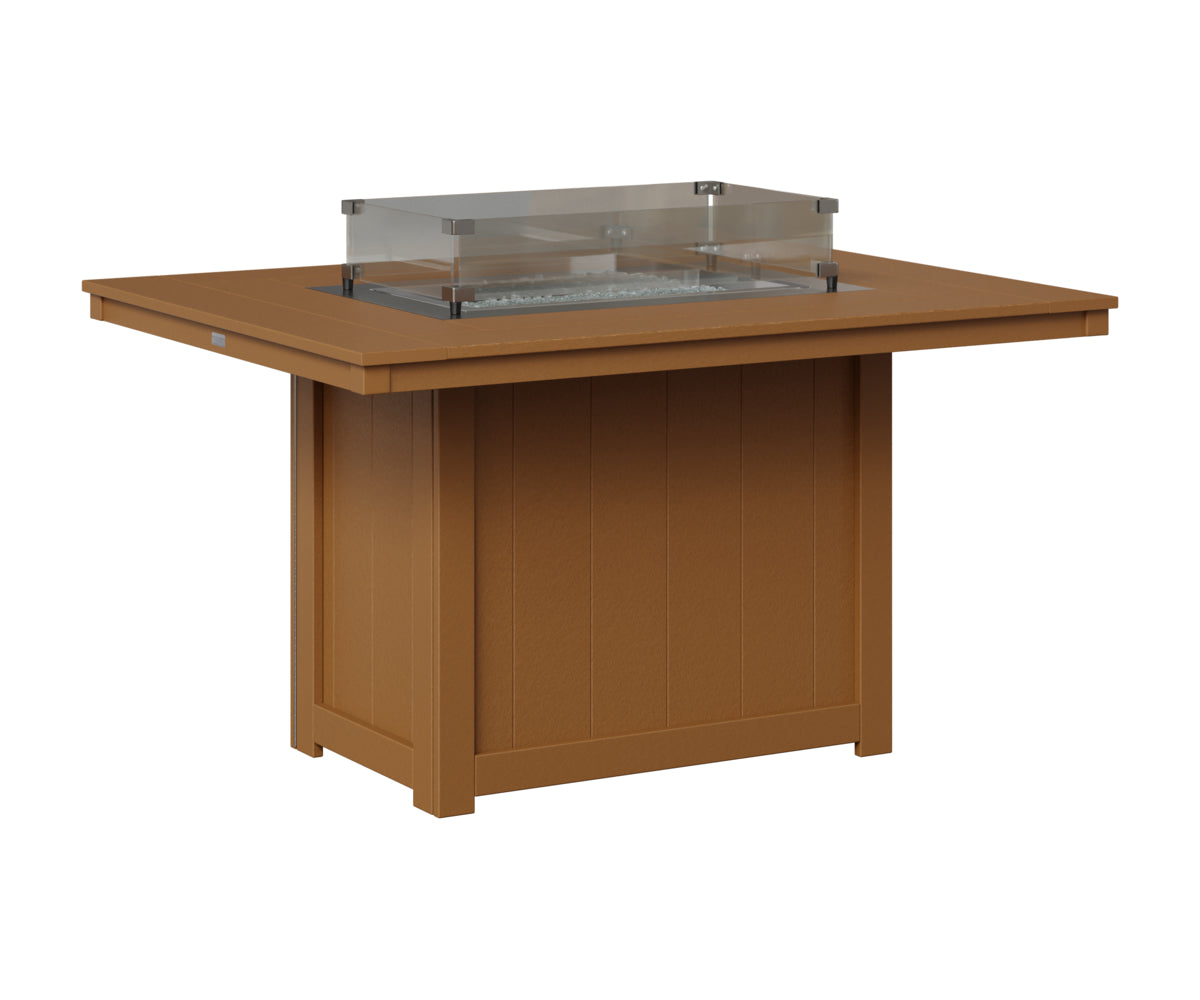 Berlin Gardens Donoma 42" x 54" Rectangular Fire Table Dining in Cedar