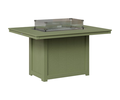 Berlin Gardens Donoma 42" x 54" Rectangular Fire Table Dining in Sage