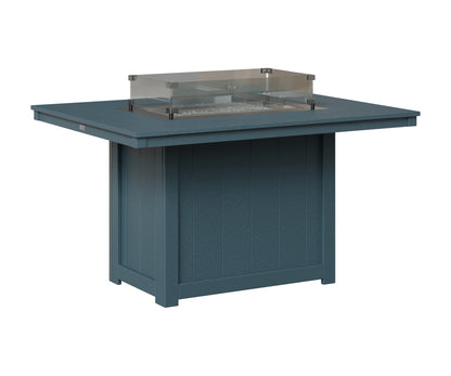 Berlin Gardens Donoma 42" x 54" Rectangular Fire Table Dining in Slate