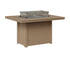 Berlin Gardens Donoma 42" x 54" Rectangular Fire Table Dining in Weatherwood