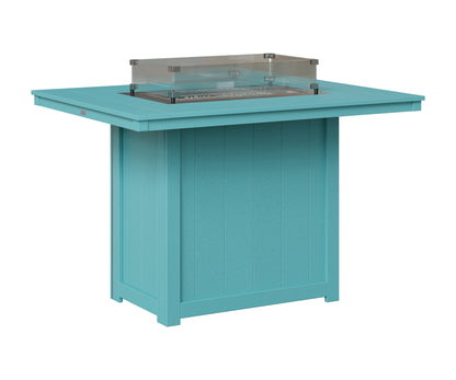 Berlin Gardens Donoma 42" x 54" Rectangular Fire Table Counter in Aruba Blue