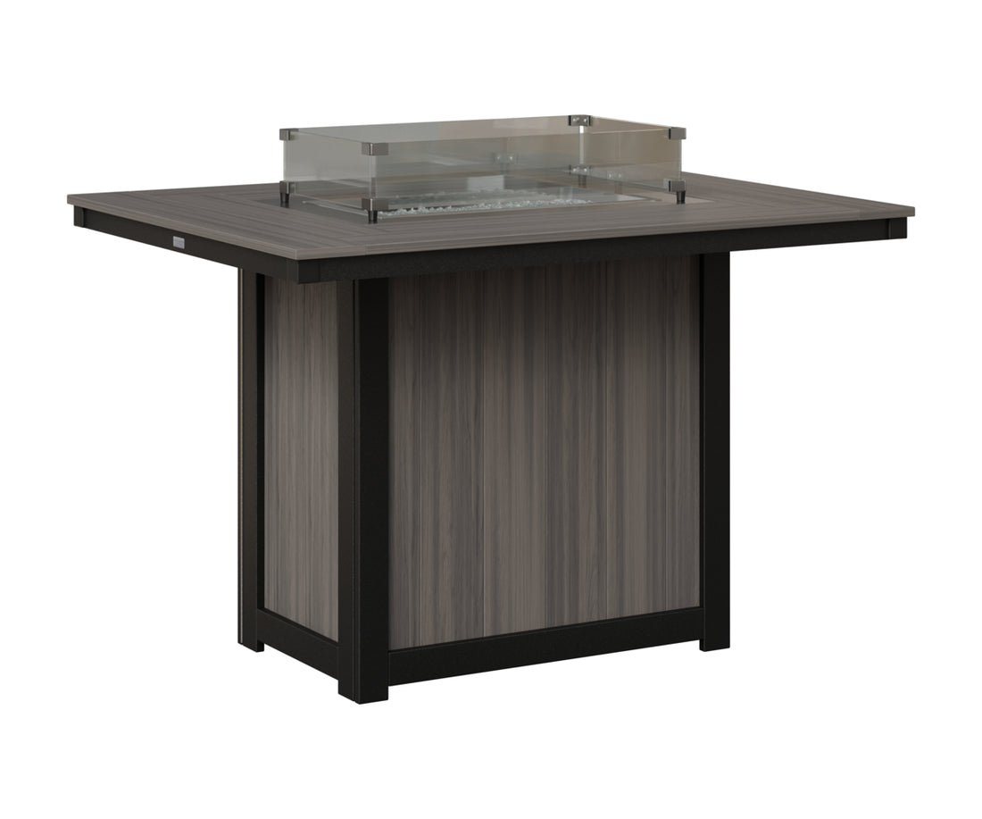 Berlin Gardens Donoma 42" x 54" Rectangular Fire Table Counter, lifestyle photo 1