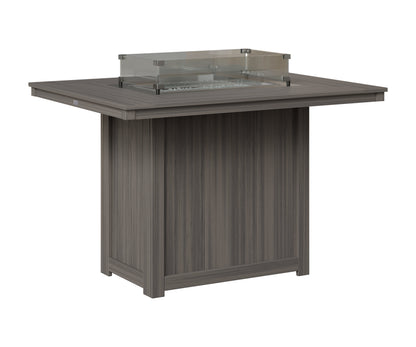 Berlin Gardens Donoma 42" x 54" Rectangular Fire Table Counter in Coastal Gray