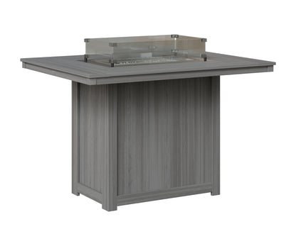 Berlin Gardens Donoma 42" x 54" Rectangular Fire Table Counter in Driftwood Gray
