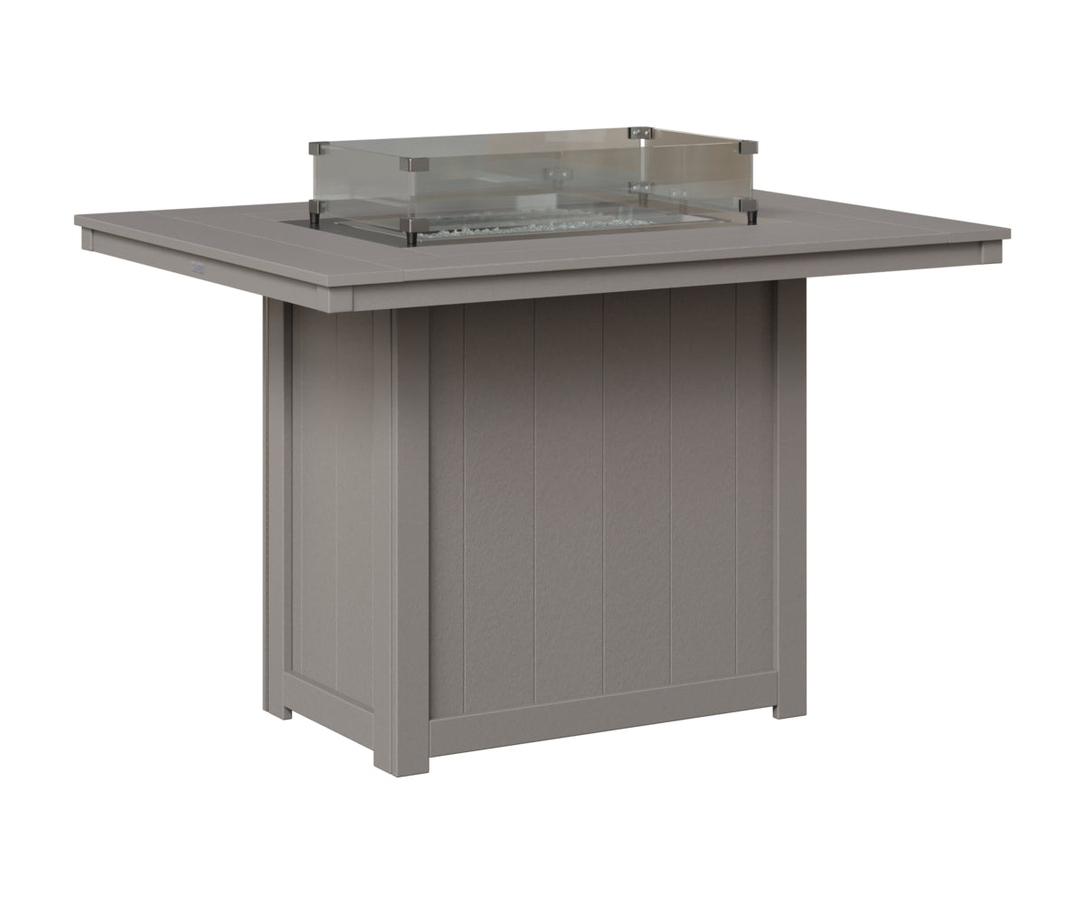 Berlin Gardens Donoma 42" x 54" Rectangular Fire Table Counter in Light Gray